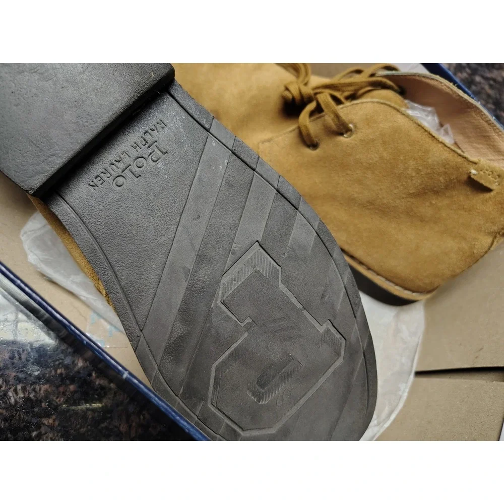 Polo Ralph Lauren Talan Chukka Boots Mens 12 Desert Tan Suede 803759747002